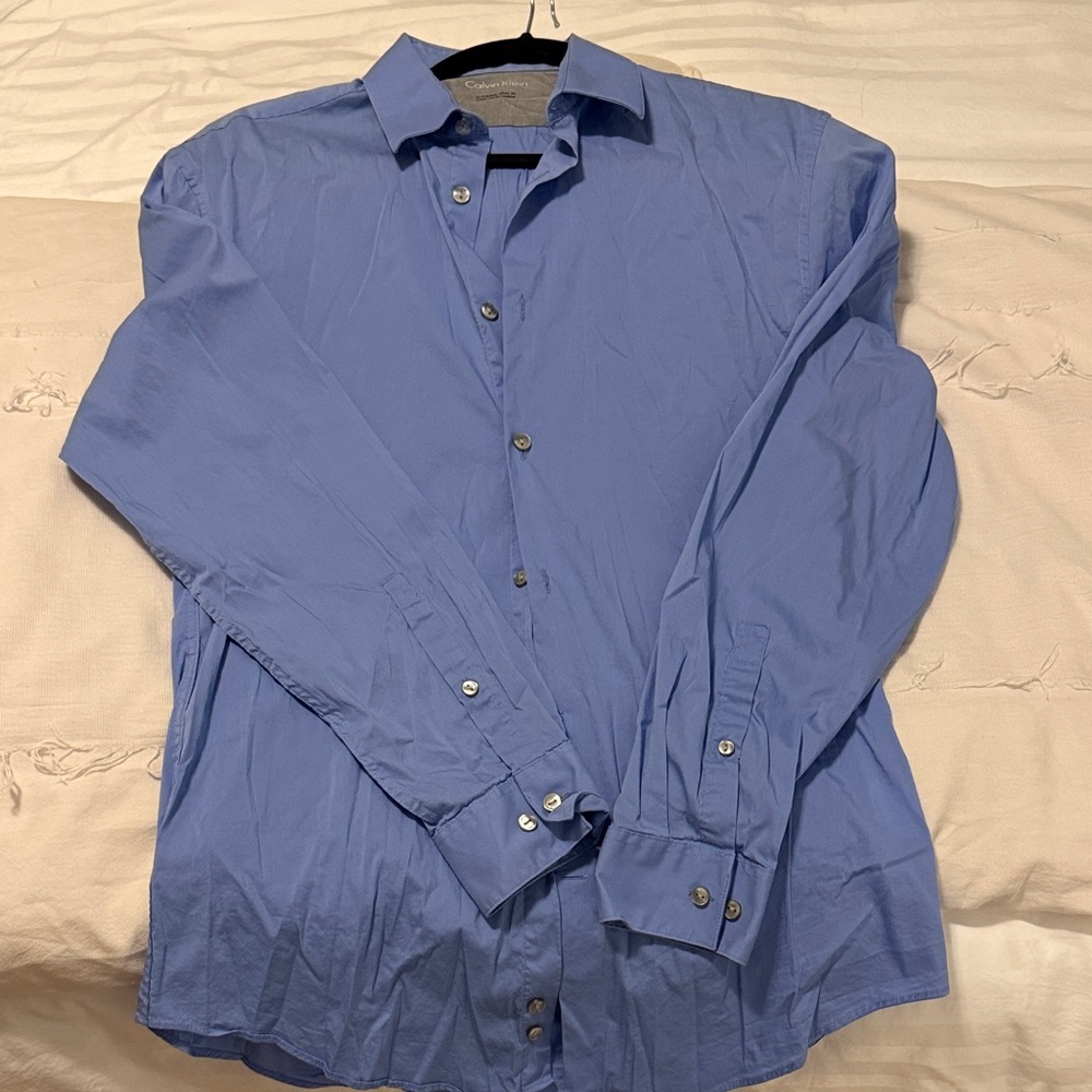 Calvin Klein Collection Men's Sky Blue Dress Shirt